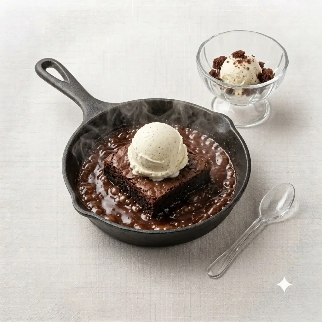 Sizzling Brownie with Vanilla Ice Cream